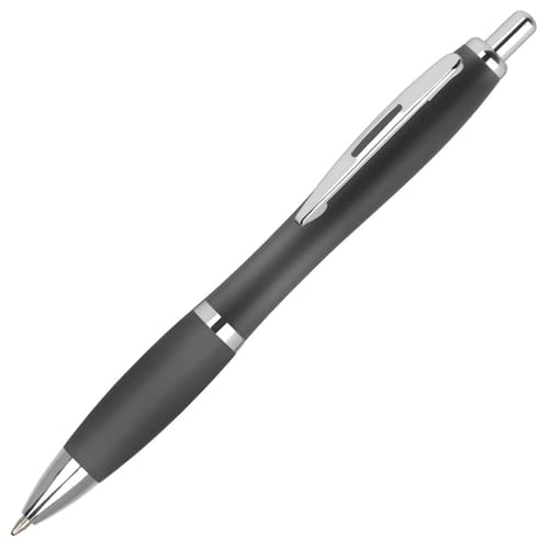 Corporate Branded  Contour Frost Ballpens in Frosted Black from Total Merchandise