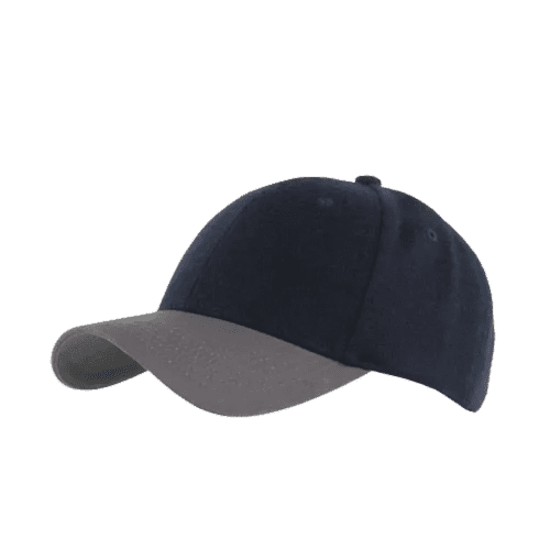 6 Panel Contrast Caps in Navy/Grey