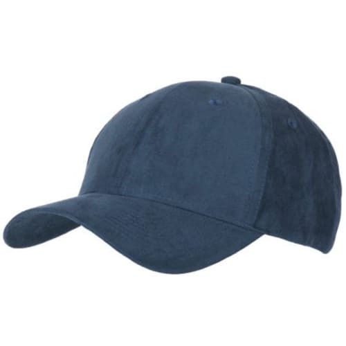 Embroidered 6 Panel Faux Suede Caps in teal  from Total Merchandise