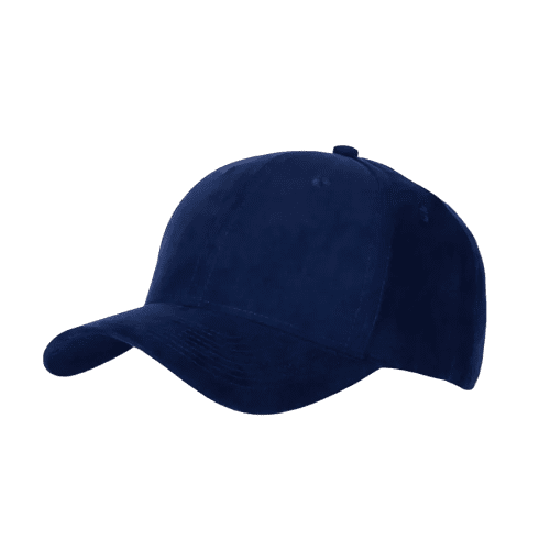 Embroidered 6 Panel Faux Suede Caps in navy from Total Merchandise