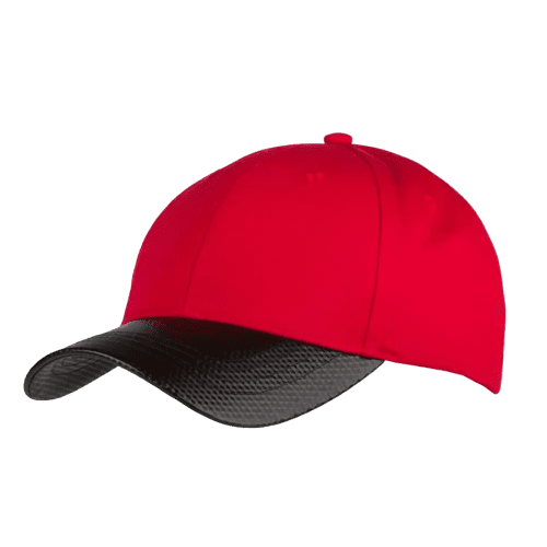 Carbon Fibre Effect Caps in Red/Black
