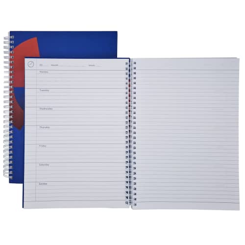 Wirobound Journal Notebooks in White/White