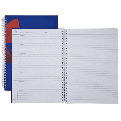 Wirobound Journal Notebooks in White/White