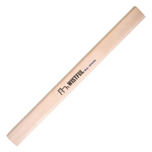 Promotional Flat Sided Carpenter Pencils in Natural Colour Printed with a Logo by Total Merchandise