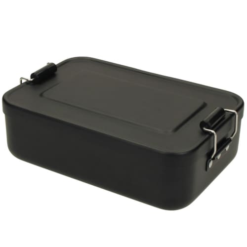 Aluminium Lunch Boxes in Matt Black