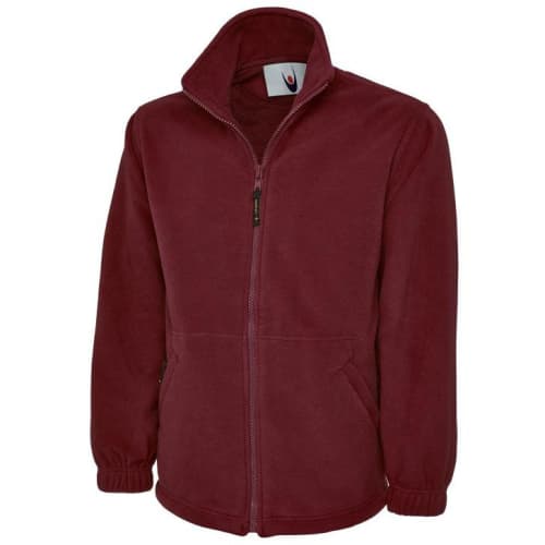 Zipped Fleece Jackets in Maroon