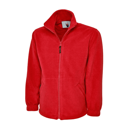 Zipped Fleece Jackets in Red