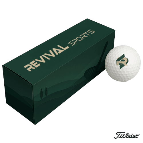 Printed Golf Balls and 3 Ball Boxes in White