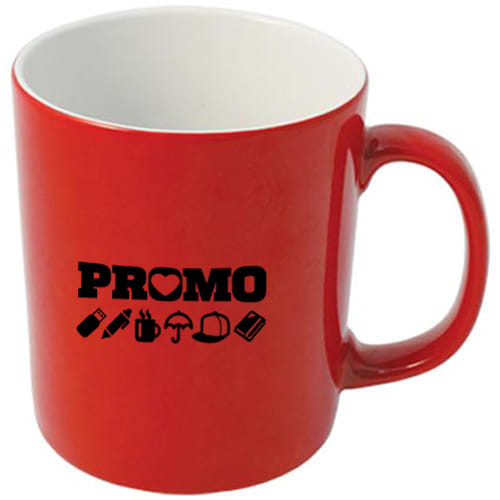 Promotional Durham Duo Mugs in red & white from Total Merchandise