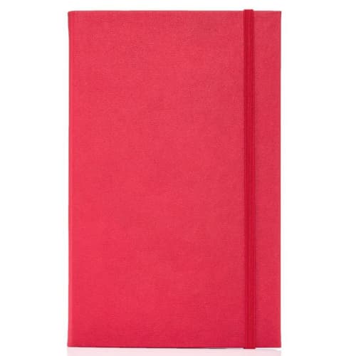 Company personalised Portofino Classic Ruled Medium Notebooks available in Red