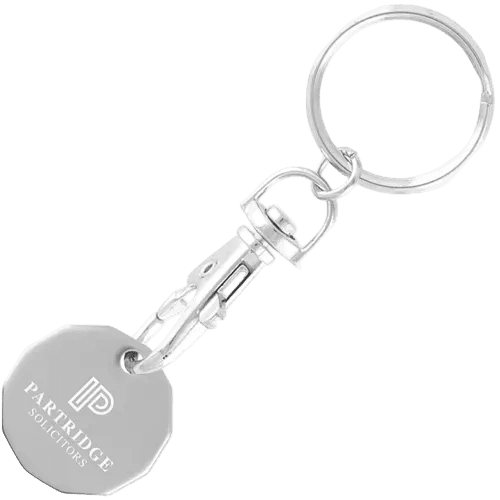 Promotional Express New Shape Trolley Coins Engraved with Your Logo from Total Merchandise