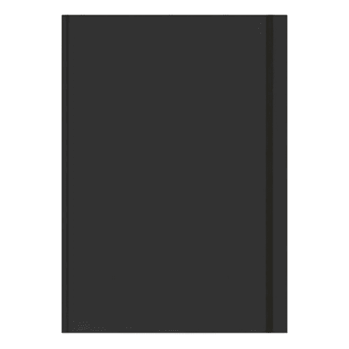 Foil blocked A4 Matra Classic Ruled Notebooks available in Black from Total Merchandise