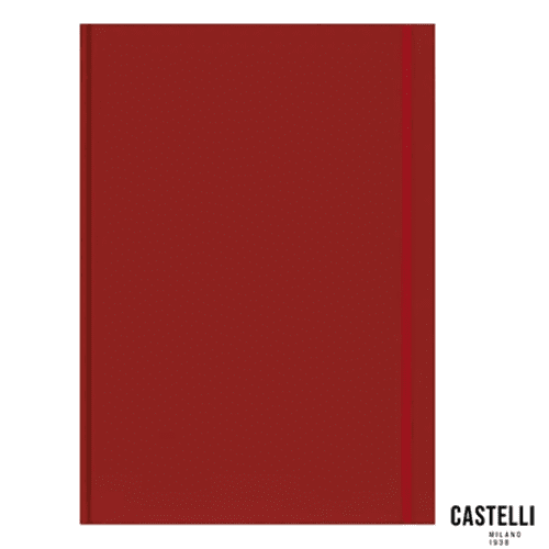 Company branded A4 Matra Classic Ruled Notebooks available in Ruby Red from Total Merchandise