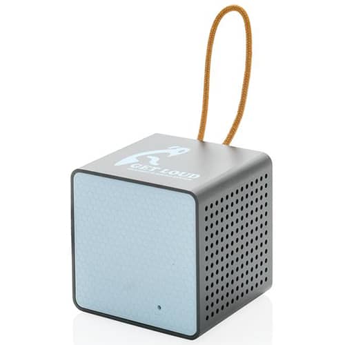 Wireless Cube Speakers in Blue/Black