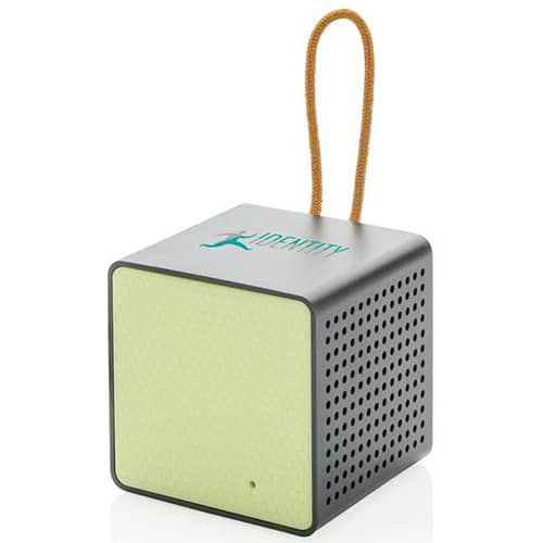 Wireless Cube Speakers in Green/Black