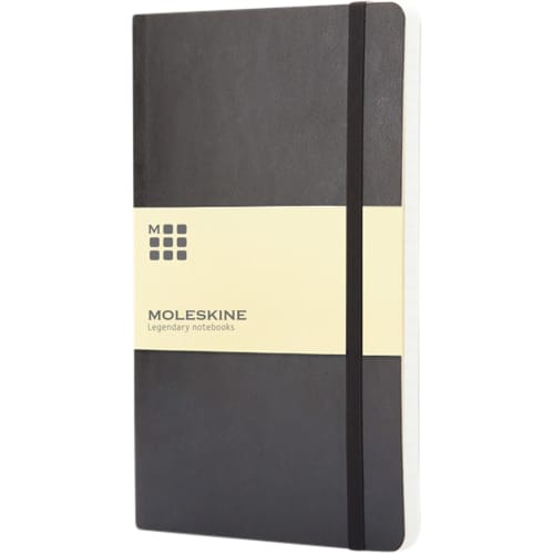 Large Moleskine Soft Cover Ruled Notebook in Black