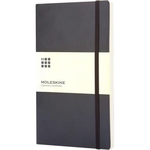 Large Moleskine Soft Cover Plain Notebook in Black