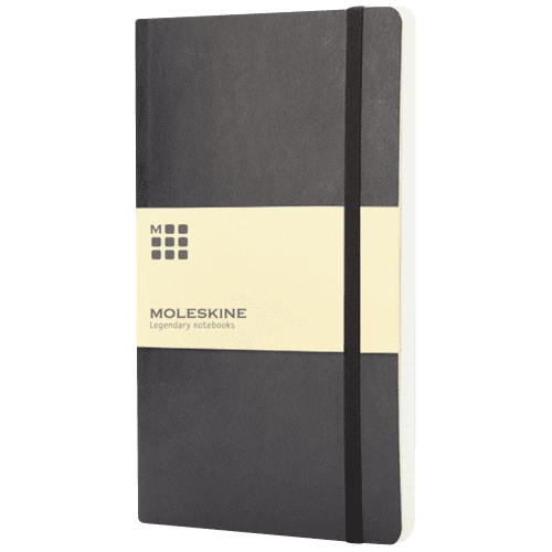 Large Moleskine Soft Cover Plain Notebook in Black