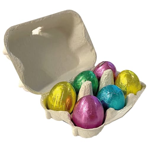 Promotional Mini Foil Chocolate Egg Cartons for Easter Campaigns