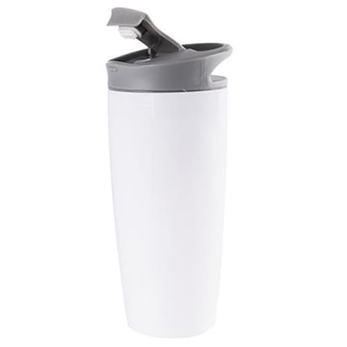 Custom Printed Fruit Infuser Drink Bottles in White/Grey by Total Merchandise