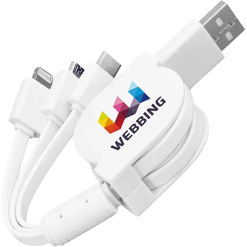 Sprint 3 in 1 Charging Cables in White
