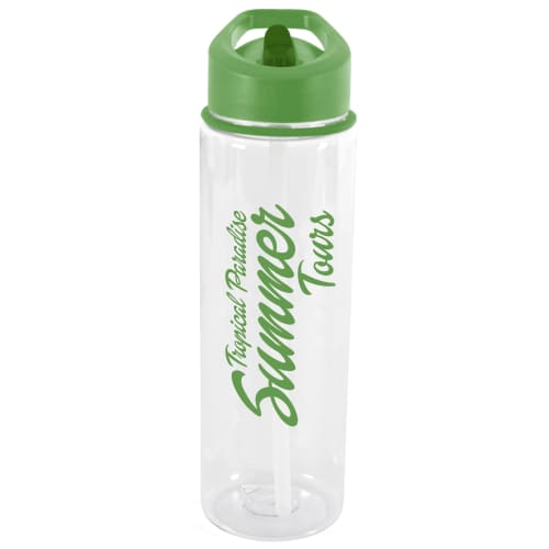 Promotional Evelyn Tritan Water Bottles with Green Lid & Straw from Total Merchandise