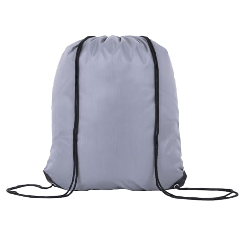 Promotional Everyday Drawstring Bags in Grey from Total Merchandise