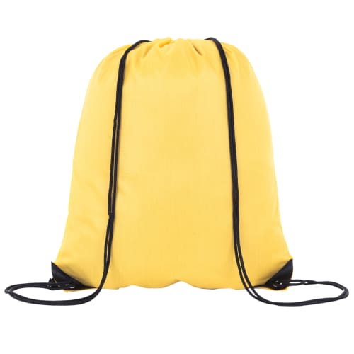 Promotional Everyday Drawstring Bags in Yellow from Total Merchandise