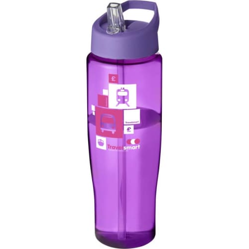 700ml Tempo Spout Lid Sports Bottles in Purple