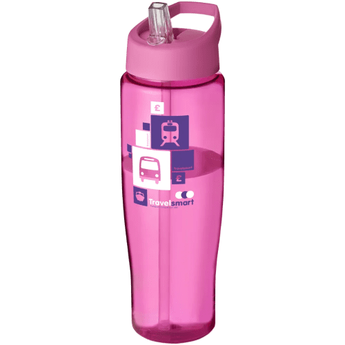 700ml Tempo Spout Lid Sports Bottles in Pink