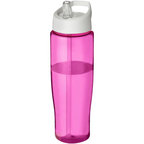 700ml Tempo Spout Lid Sports Bottles in Pink/White