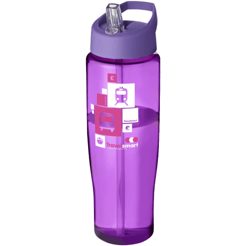 700ml Tempo Spout Lid Sports Bottles in Purple