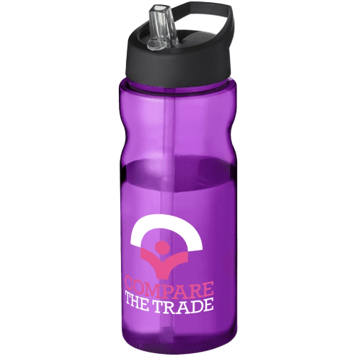 Branded 650ml Sports Bottles in purple with a black lid from Total Merchandise