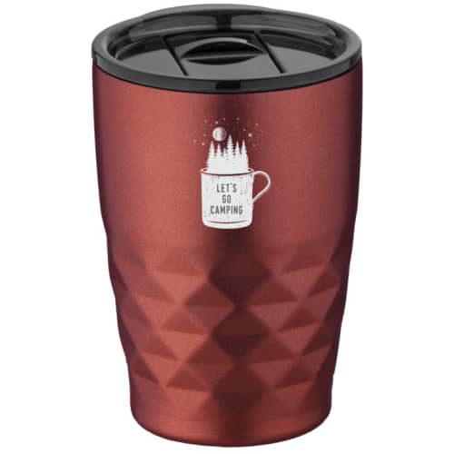 Geo Insulated Take Out Cups in Red