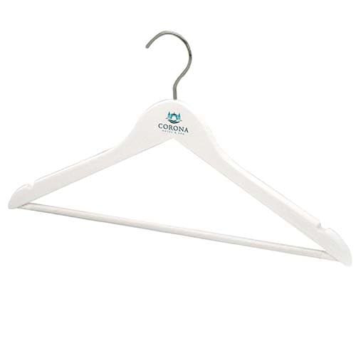 White Gloss Wooden Coat Hangers prices are upon application