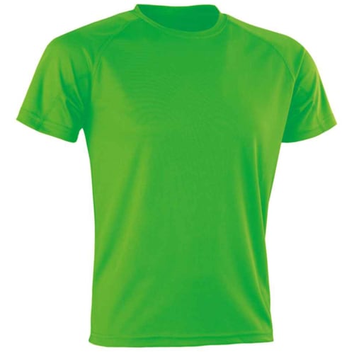 Spiro Performance Aircool T-Shirt in Fluorescent Green