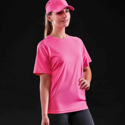 Spiro Performance Aircool T-Shirt in Fluorescent Pink