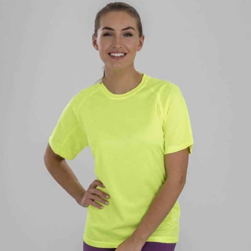 Spiro Performance Aircool T-Shirt in Fluorescent Yellow