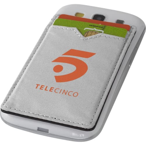 Sticky RFID Phone Card Holders in Silver