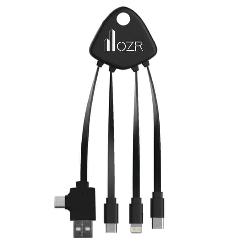 Promotional Jellyfish 3 in 1 Charging Cables for Offices