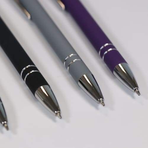 Lifestyle image of the Nimrod Soft Feel Stylus Ballpen from Total Merchandise