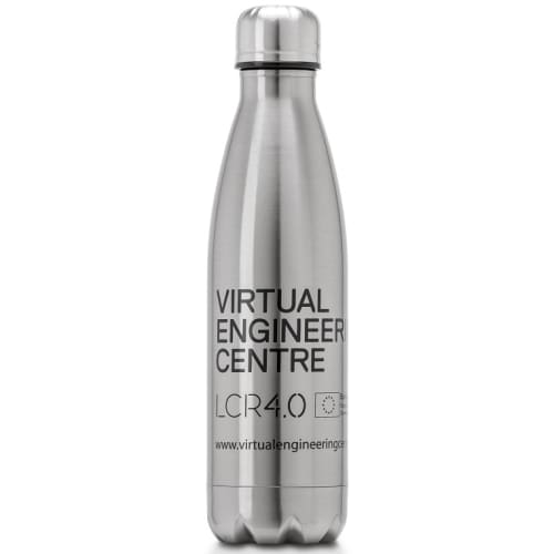 Silver Promotional Printed Thermal Flasks Printed with your Design from Total Merchandise