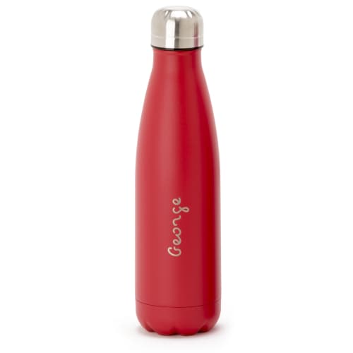 Branded Oasis Metal Bottles in Powder Coasted Red with your Company Logo by Total Merchandise