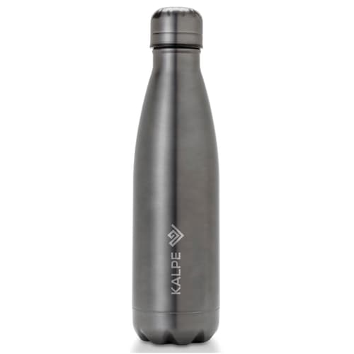 Gun Metal Grey Branded Thermal Flasks with Engraved Logo by Total Merchandise