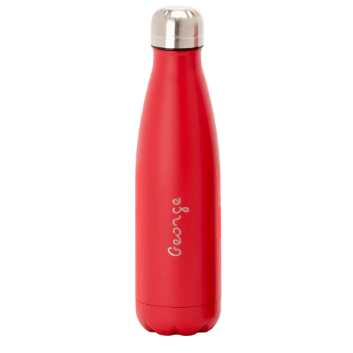 Branded Oasis Metal Bottles in Powder Coasted Red with your Company Logo by Total Merchandise