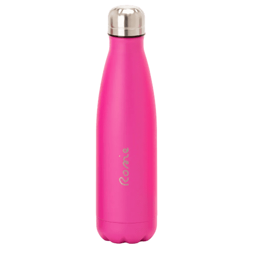 Personalised Oasis Metal Bottles in Rubine Pink Engraved with Logos & Names by Total Merchandise