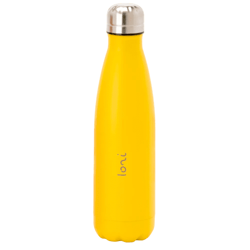 Customised 500ml Stainless Steel Thermos Bottles in Powder Coated Yellow from Total Merchandise