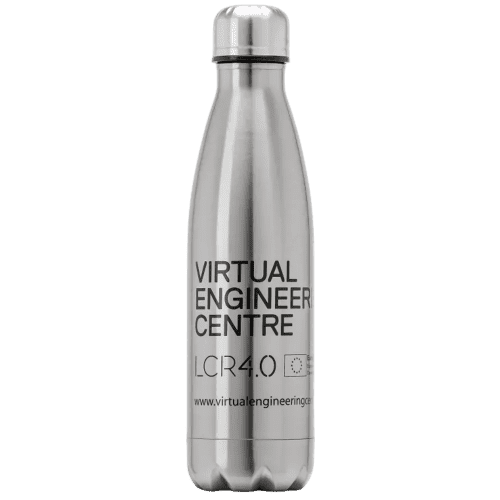 Silver Promotional Printed Thermal Flasks Printed with your Design from Total Merchandise
