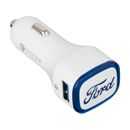 Promotional Illuminated Quick Charge USB Car Chargers with logos