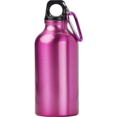 400ml Aluminium Water Bottles in black custom branded from Total Merchandise